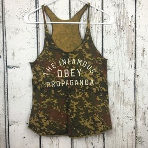 OBEY Camo tank top